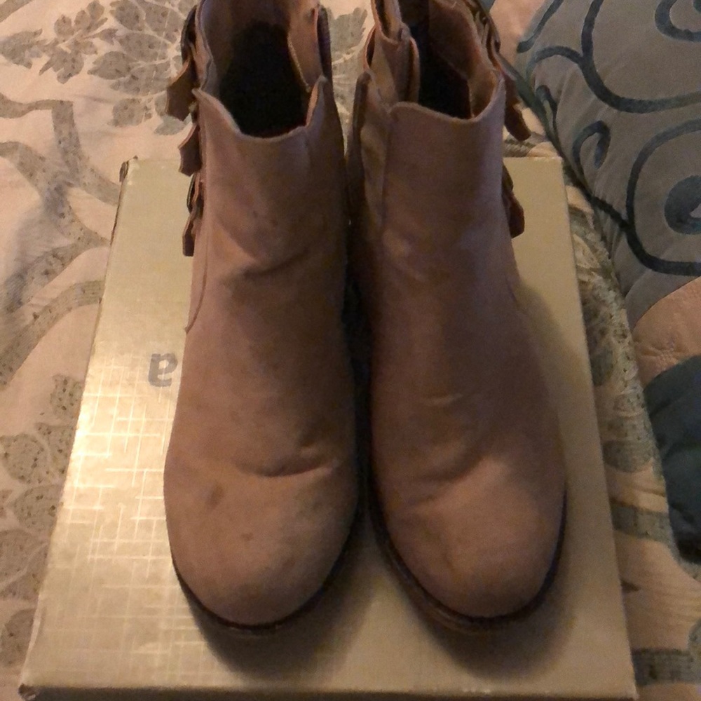 Tan booties